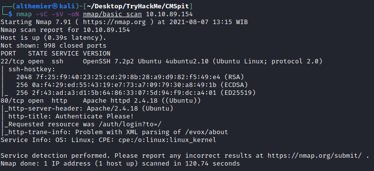 Nmap Scan